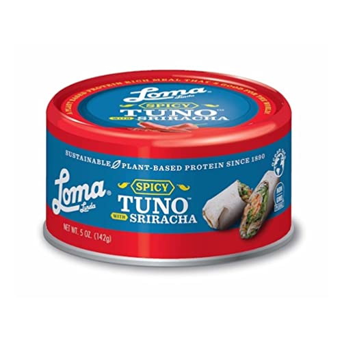 Loma Linda Tuno Tuna Alternative - Spicy Sriracha Flavor, 5 Ounce (Pack of 12) | Plant-Based Protein for Sandwiches, Salads & Vegan Meals | Shelf-Stable Pantry Essential