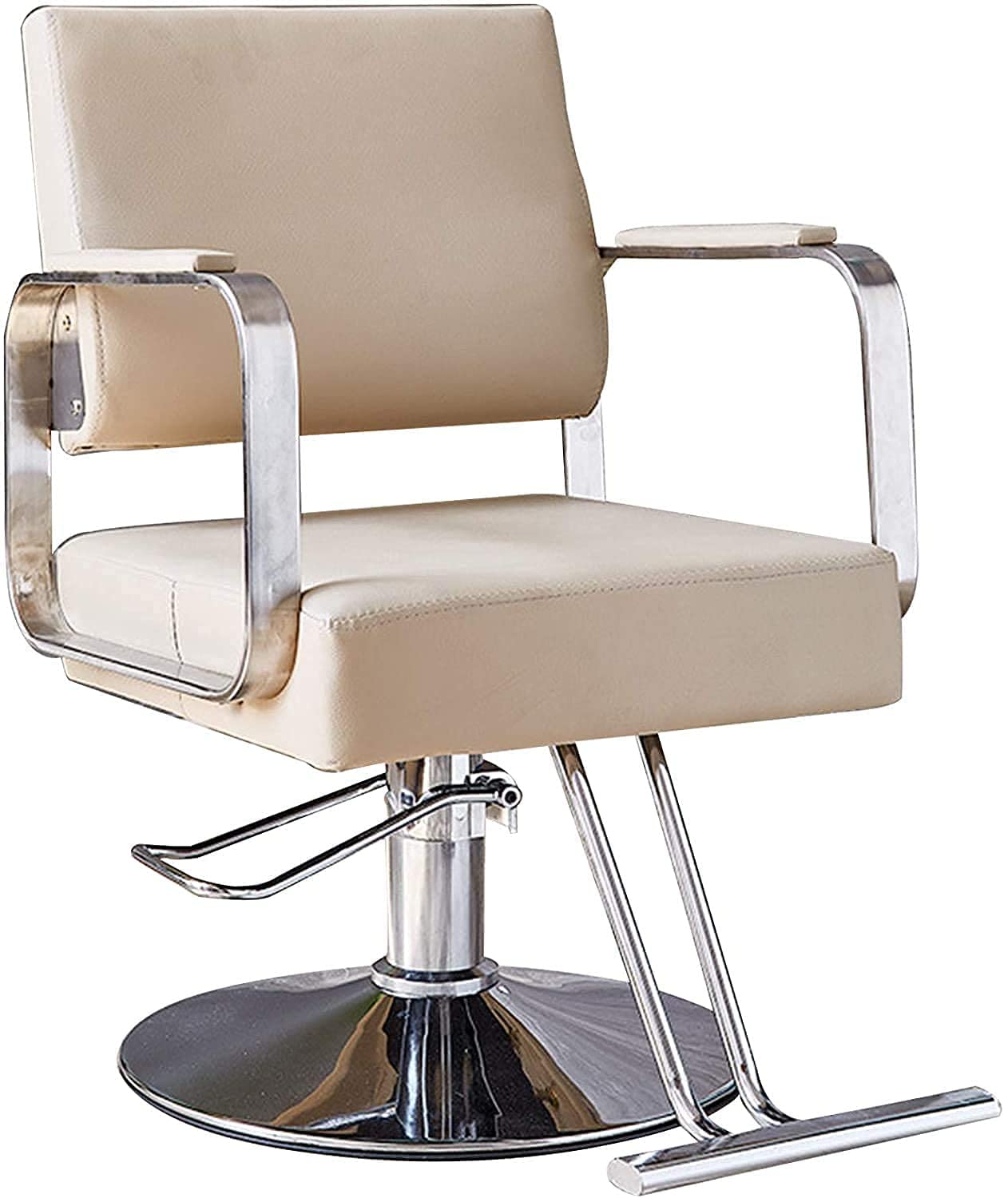 **Hydraulic Salon Chair for Business & Home - 420 lbs Capacity, Grey - Professional Barber & Styling Chair for Hairdressing, Haircuts, Beauty Salons & Home Use**