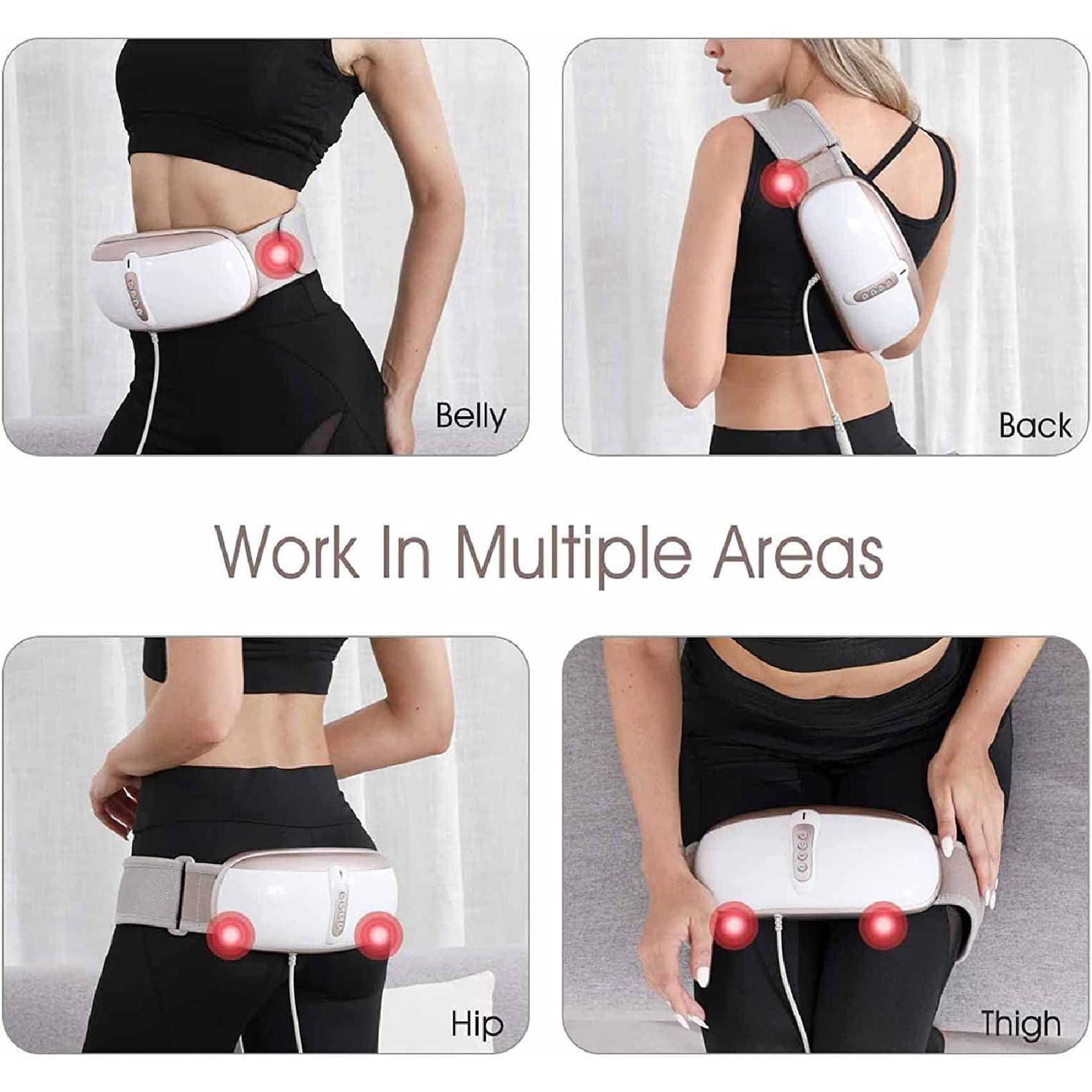 Wireless Slimming Belt - Rechargeable Vibration Massager for Weight Loss with 4 Modes (Belly/Buttocks/Legs/Back) - Perfect Gift for Women & Men - Ideal for Home Workout, Office Relaxation & Post-Exercise Recovery