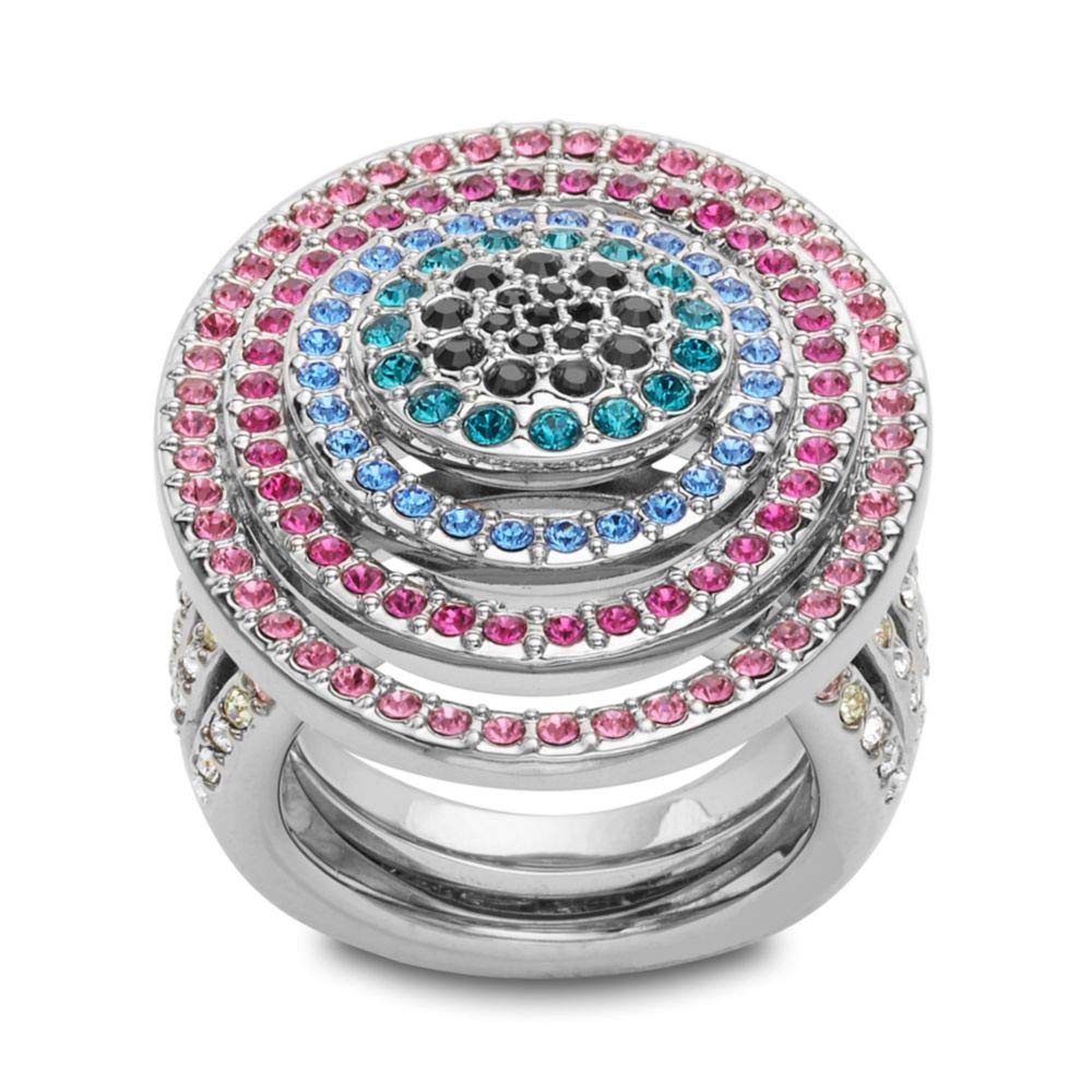 Swarovski Rainbow Crystal Ring for Women - Elegant Jewelry Gift for Birthday, Anniversary & Special Occasions | Perfect for Parties, Weddings & Everyday Wear