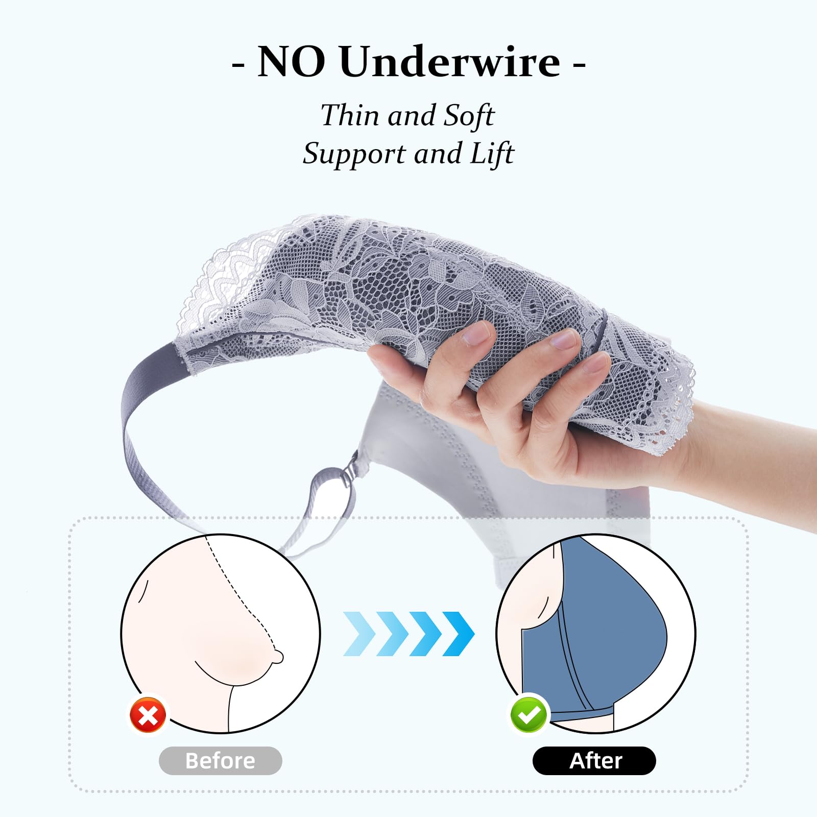 Baetty Wireless Bras for Women - No Underwire Unpadded Full Coverage Comfort Bra 4548 | Perfect for Yoga, Sleeping & Everyday Wear
