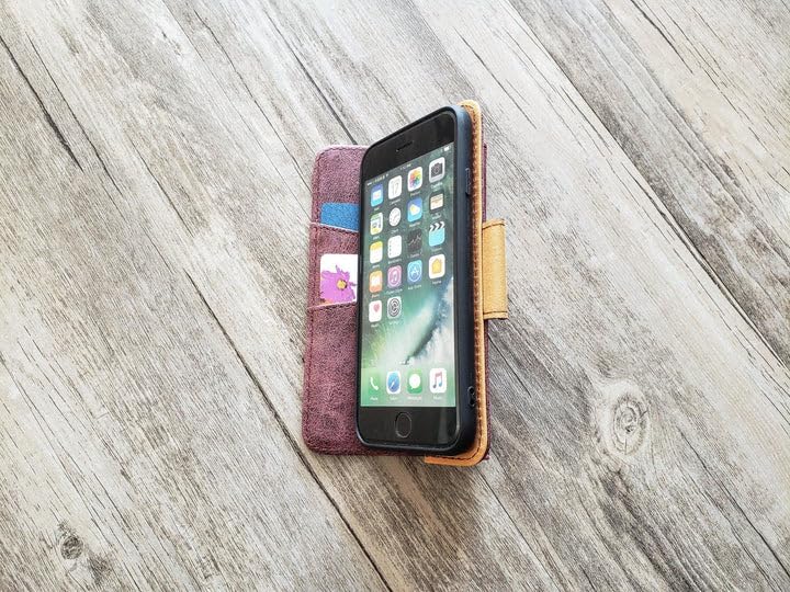 Premium Elephant Leather Wallet Case for iPhone X/XS/XR/11/12/13/14/15/16 Pro Max & Galaxy S24/S23/S22/S21/S20 Ultra/Note 20/10 Plus (Model MN1675) - Slim Protective Phone Cover with Card Slots for Daily Use & Travel