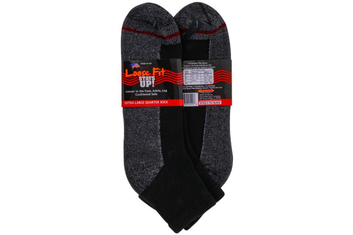 Breathable Loose Fit Quarter Socks for Men & Women - Black Comfortable Casual Ankle Socks for Running, Gym, and Everyday Wear