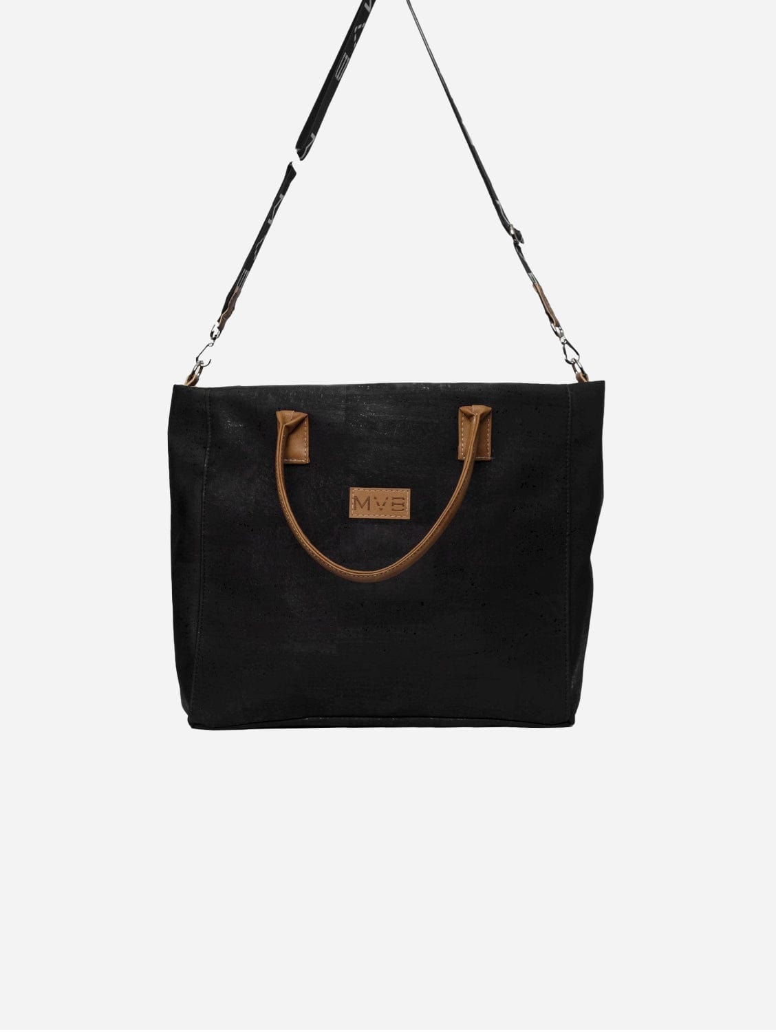 Eco-Friendly Cork Vegan Tote Bag for Women - Stylish Black Reusable Shopping Bag | Perfect for Groceries, Beach, Work & Everyday Use