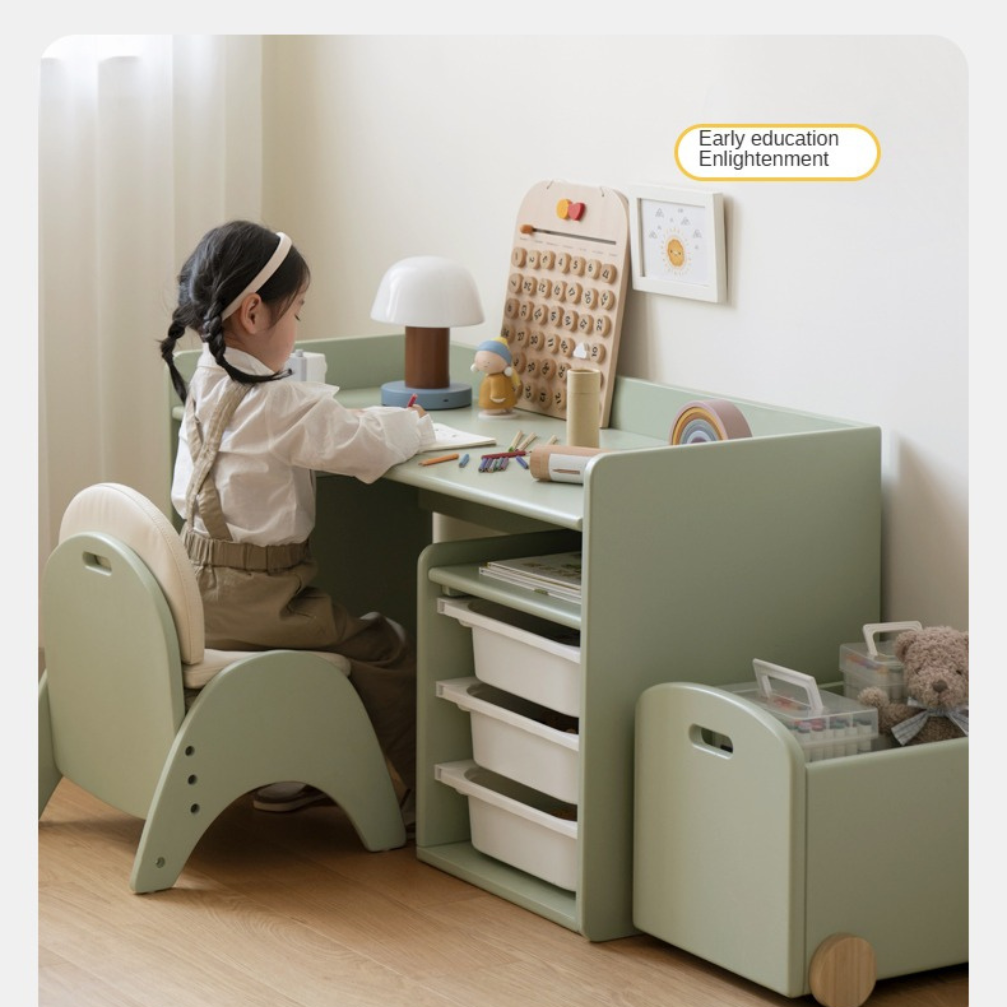Solid Wood Kids Lift Top Desk with Storage - Study Table & Organizer for Children's Room, Homework, and Crafting