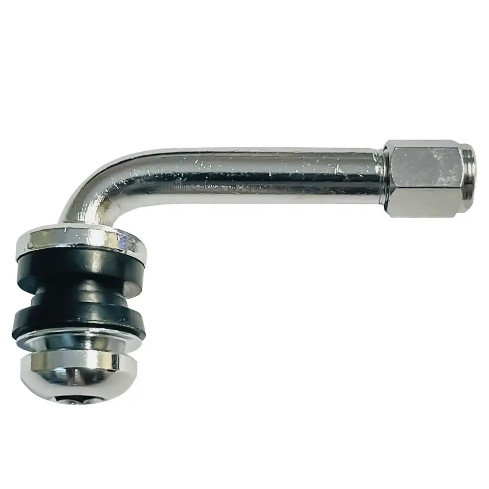 AA 2-Piece Low Profile 90 Degree Bent Tire Valve Stems (0.455RH, 1.8L) - Perfect for Custom Wheels, Motorcycles & Performance Vehicles