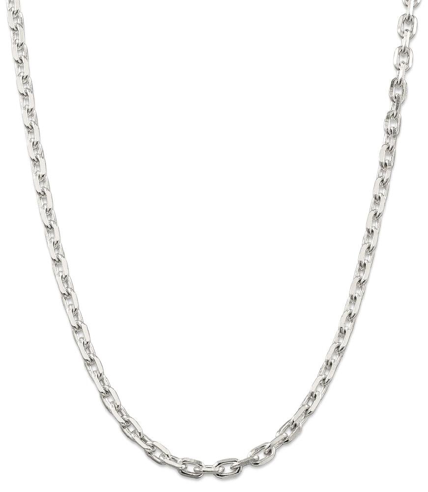 IceCarats 925 Sterling Silver 5.4mm Oval Cable Chain Necklace for Women - Dainty Elegant Layering Jewelry Gift for Birthday, Anniversary & Valentine's Day