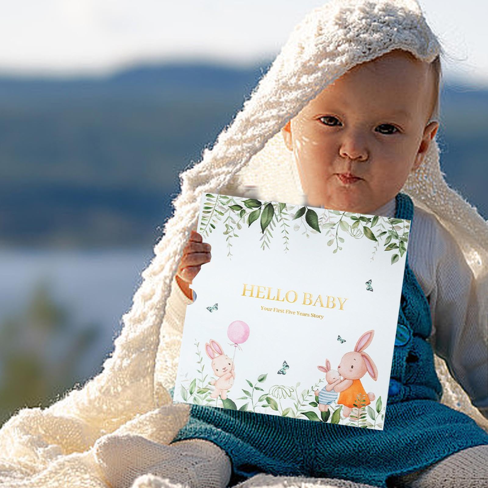 Baby Memory Book - First Year Milestone Journal & Scrapbook for Newborns | Capture Baby's Growth & Special Moments | Perfect Gift for Expecting Moms & New Parents | Baby Shower, Christening & 1st Birthday Keepsake