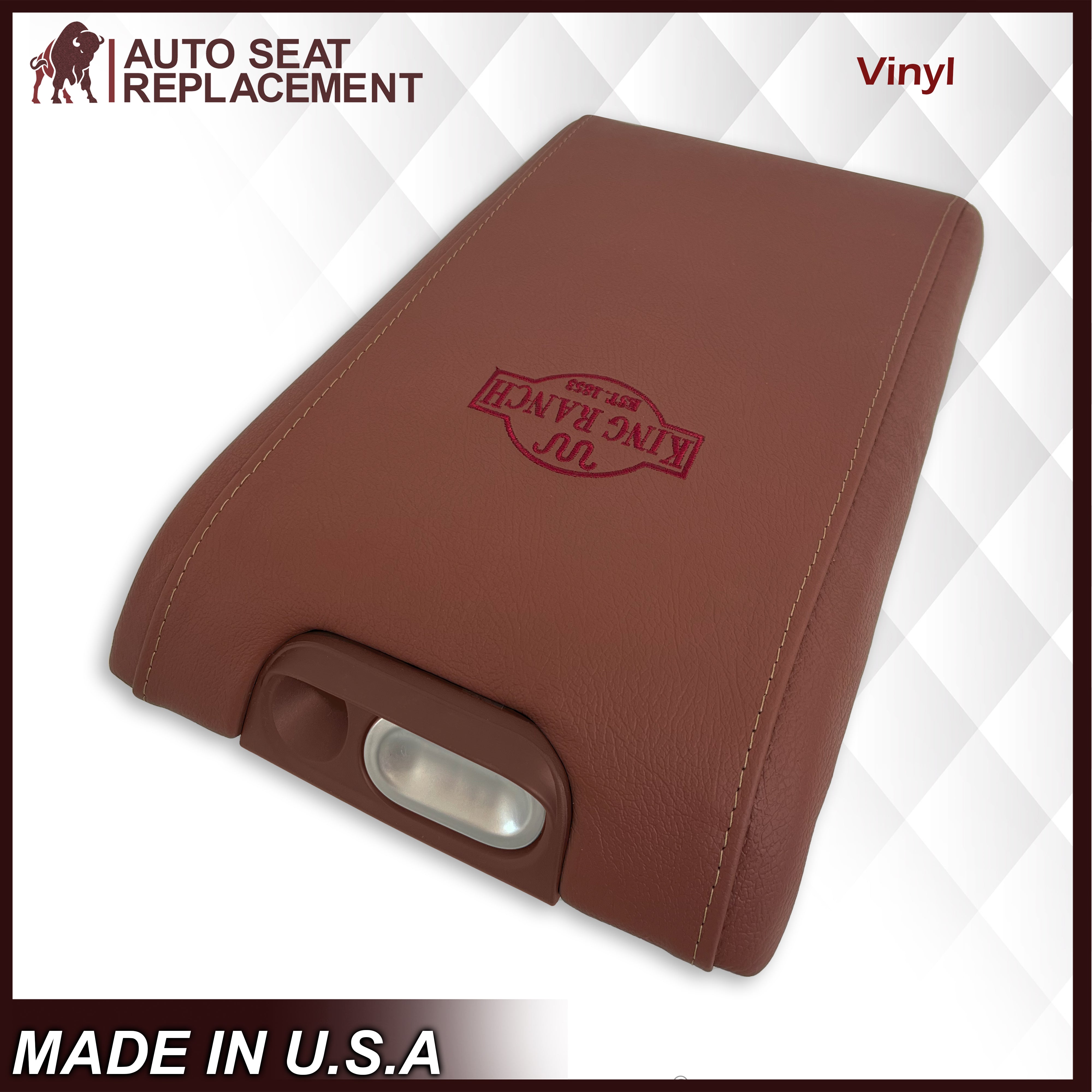 2009-2012 Ford F150 King Ranch Center Armrest Console Lid Replacement Cover - Genuine Leather & Synthetic Leather Options - Perfect for Truck Interior Upgrade & Comfort Enhancement