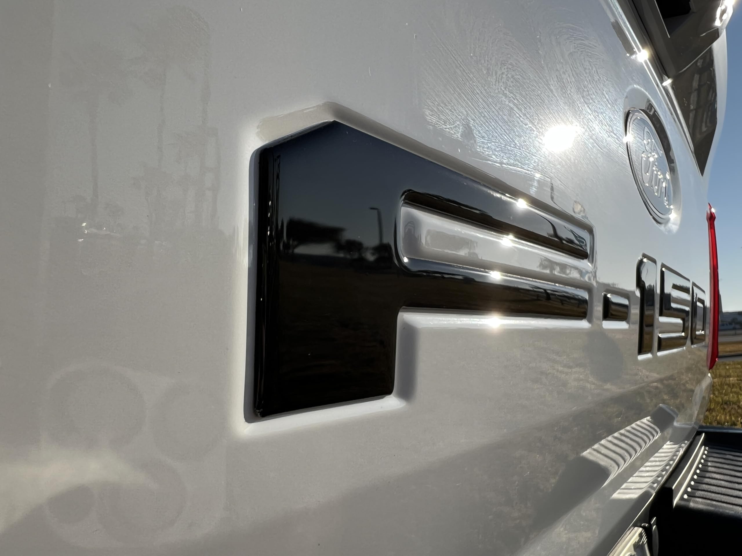 2021-2025 Ford F-150 Tailgate Emblem Letter Inserts - Gloss Black Custom Decals for Truck Bed Styling - Perfect for Personalization & Off-Road Adventures