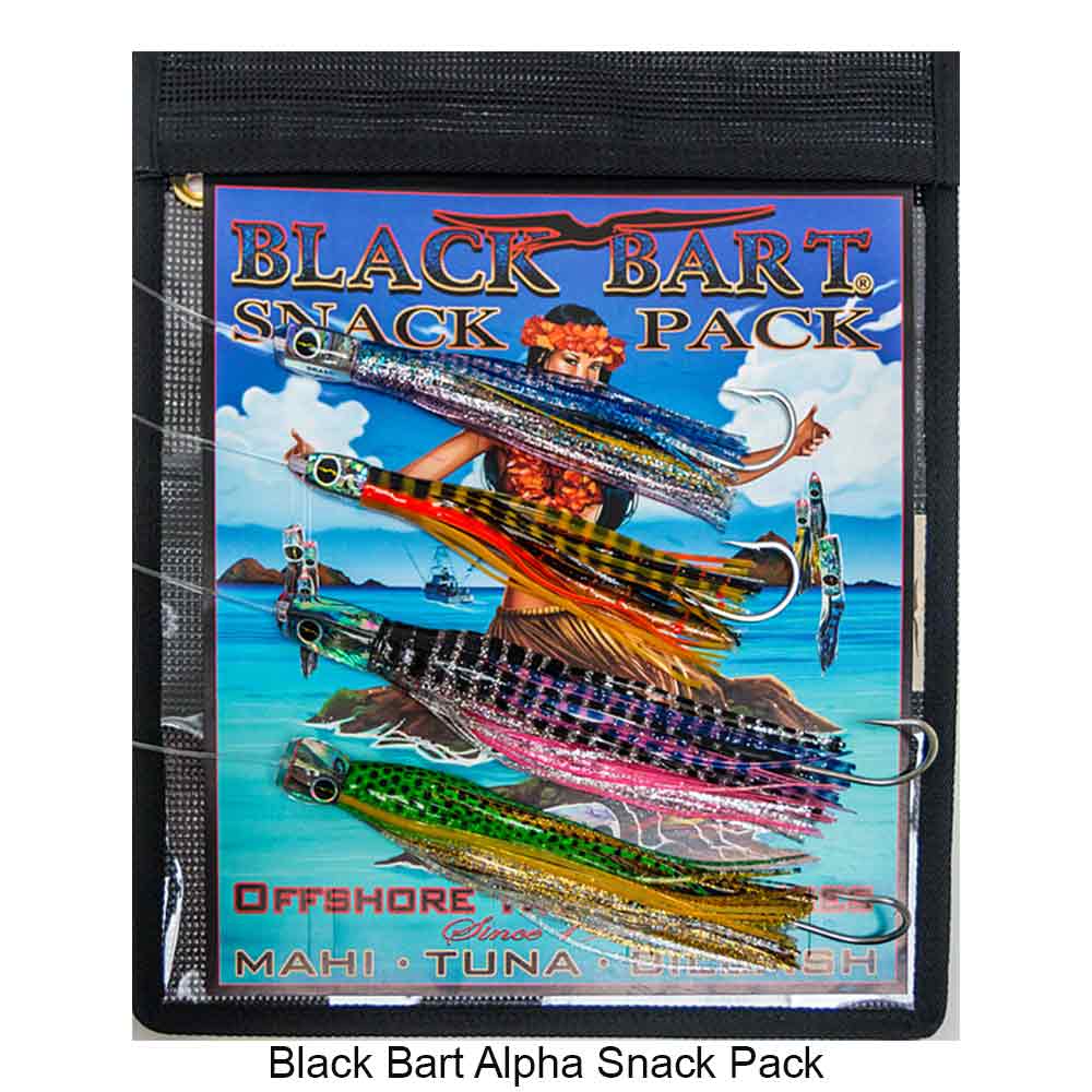Black Bart Alpha Snack Pack Offshore Lure Kit - Premium Saltwater Fishing Lures for Tuna, Mahi Mahi & Marlin - Perfect for Deep Sea Fishing & Offshore Angling Adventures
