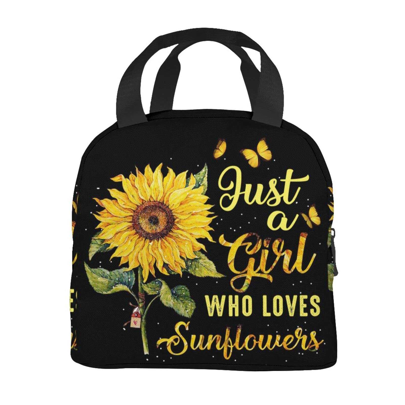 Insulated Sunflower Lunch Bag for Women & Men - Reusable Food Container, Portable Cooler & Snack Bag for Work, School, Picnics & Outdoor Activities