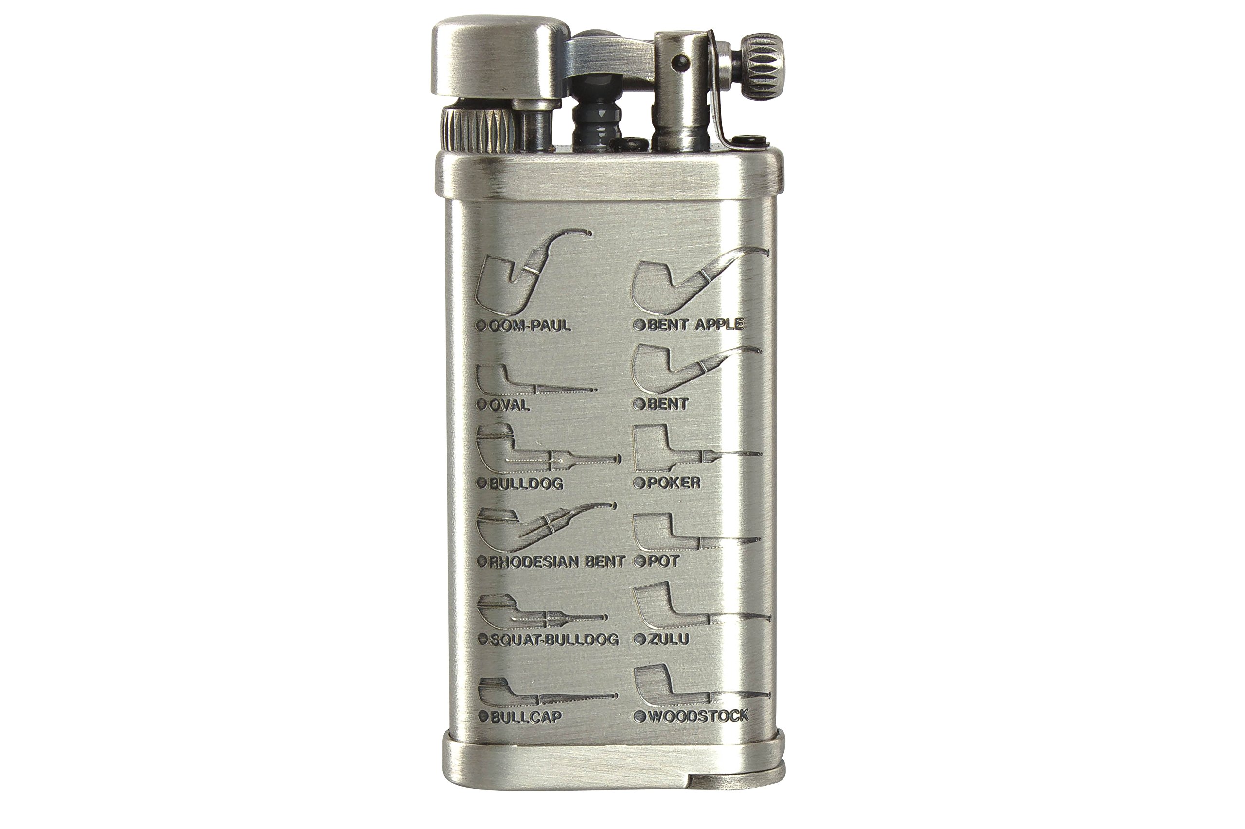 IM Corona Old Boy Silver Pipe Lighter with Unique Pipe Shape Design - Premium Butane Lighter for Tobacco Pipes, Cigars & Outdoor Use