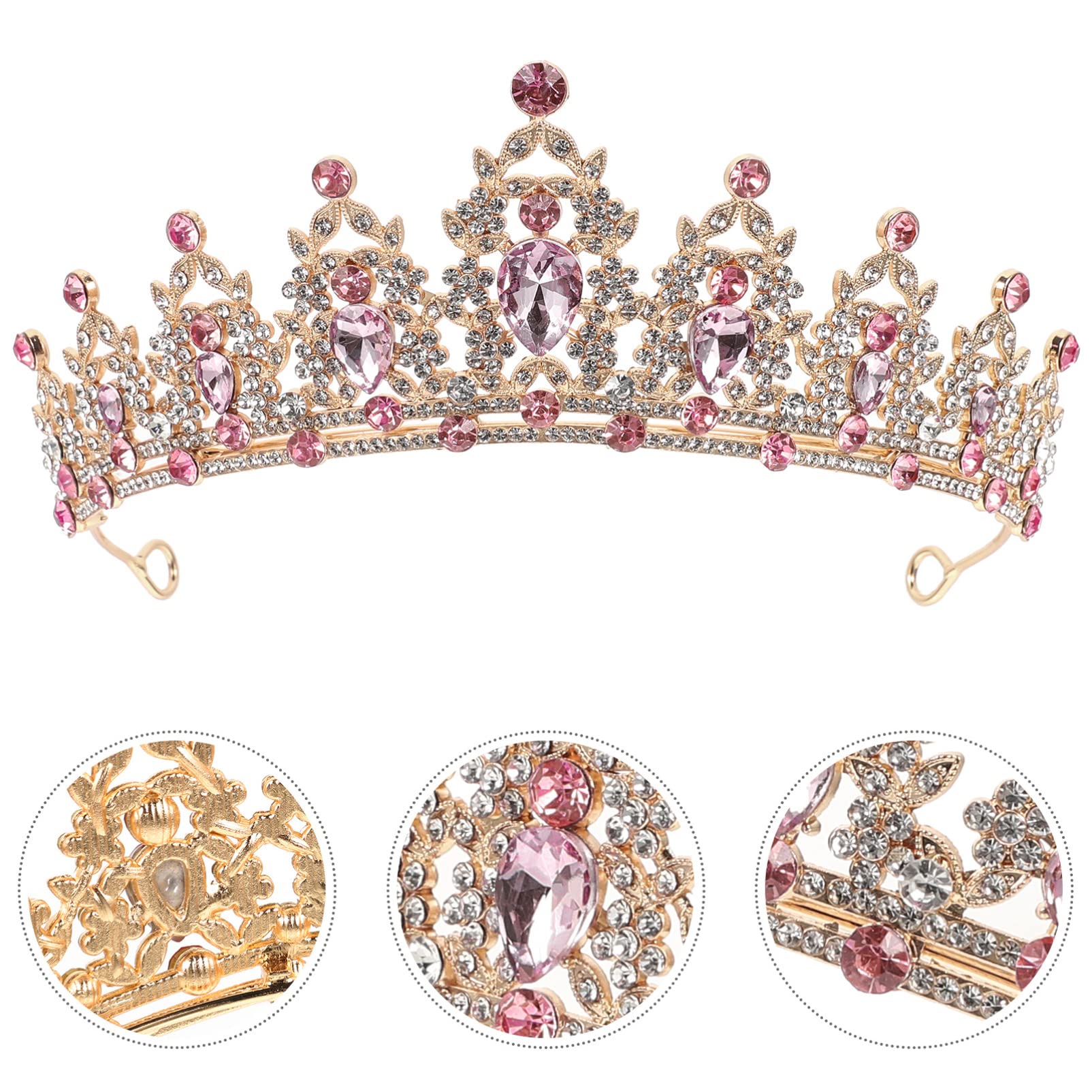 **2pcs Crown Bridal Tiara Headpieces - Rhinestone Wedding Hair Jewelry for Bride, Bridesmaids & Flower Girls - Perfect for Weddings, Prom, Pageants & Special Occasions**