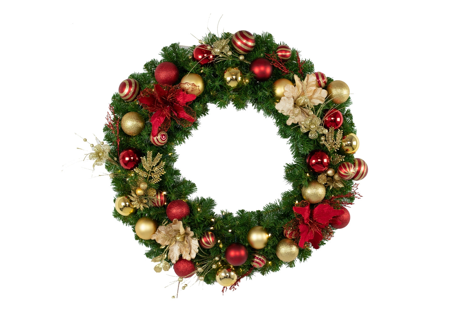 3' Forever Collection Artificial Christmas Wreath - Elegant Holiday Decor for Front Door, Fireplace & Wall - Perfect for Christmas, Winter & Home Decoration
