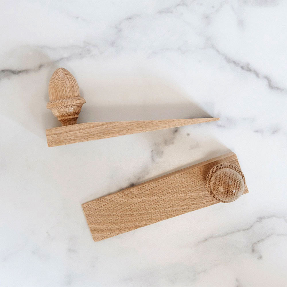 Acorn Wooden Door Stopper - Handcrafted Oak Wedge for Home & Office - Perfect for Bedrooms, Living Rooms, and Office Doors