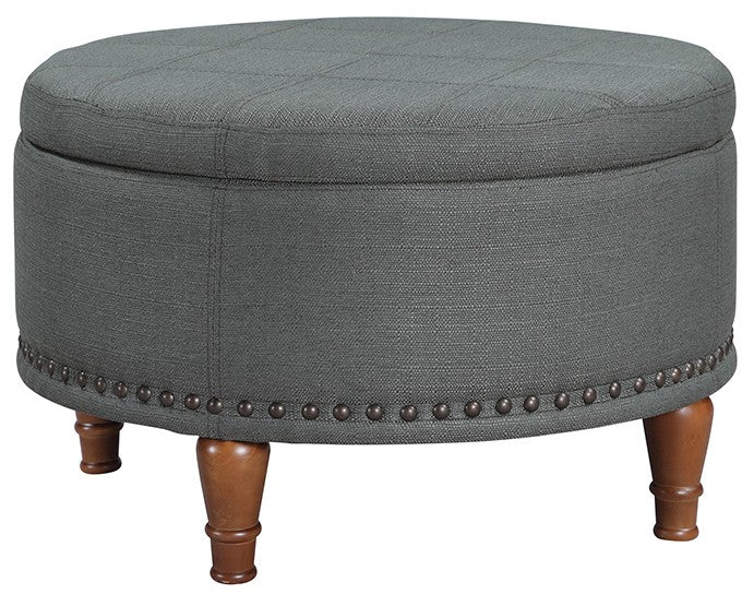 Office Star Alloway Storage Ottoman - Versatile Footrest & Seat with Hidden Storage | Perfect for Living Room, Bedroom, or Office Organization