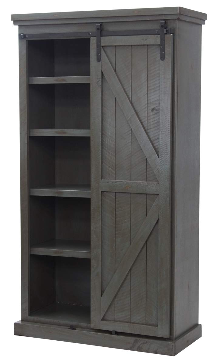 American Heartland 33792RBW Rustic Provincial Pantry - Distressed Barnwood Finish for Farmhouse Kitchen Storage | Perfect for Country Style Homes & Rustic Decor