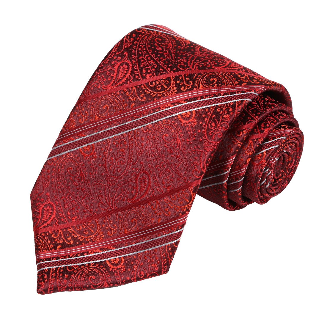 KissTies Men's Classic Paisley Necktie for Business & Formal Events - Premium Silk Tie with Gift Box - Perfect for Weddings, Interviews & Office Wear