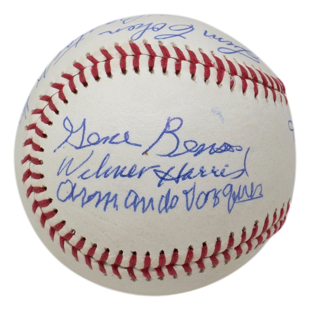 Authentic Negro League Legends Multi-Signed Baseball with 7 Signatures - BAS AA13299 - Perfect for Sports Memorabilia Collectors & Baseball Fans