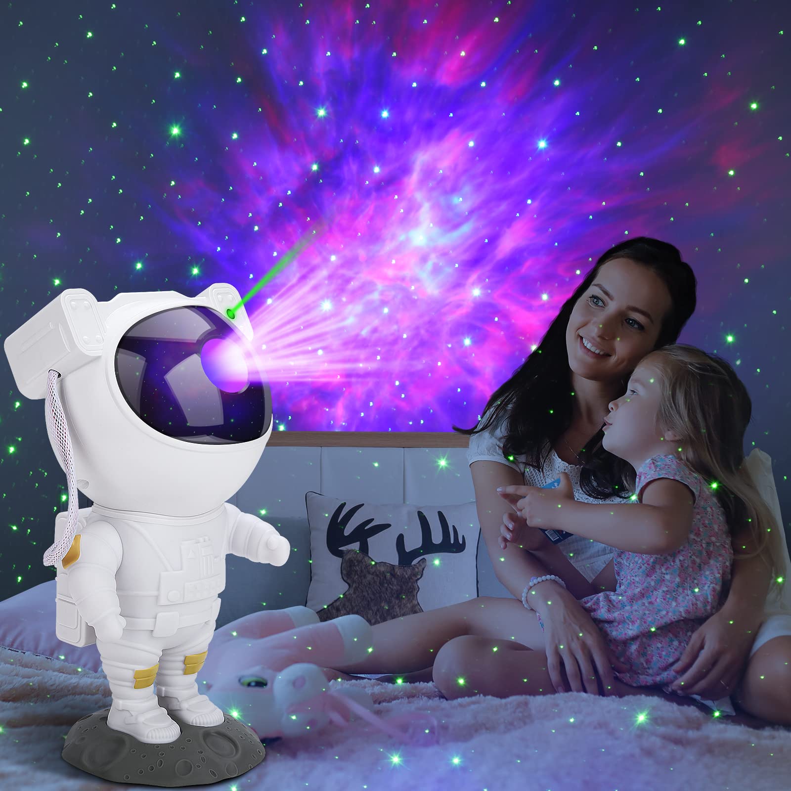 Best LED Starry Sky Projector with Astronaut Design - Remote Control & Timer Galaxy Light for Bedroom, Kids Room & Home Theater | Perfect Night Light & Relaxation Gift for Adults & Teens