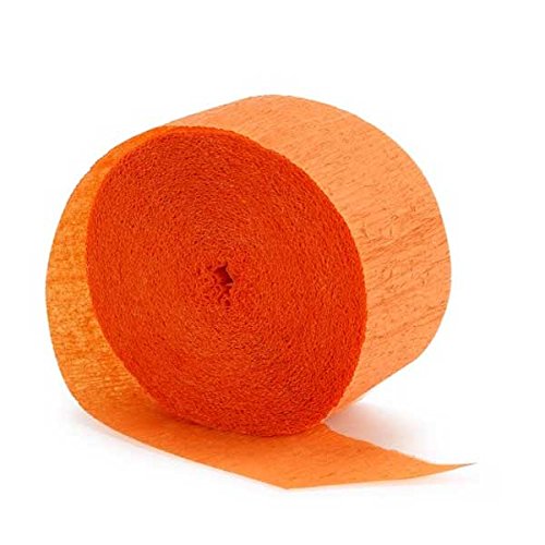 Amscan Orange Peel Crepe Streamer Roll - 500 ft Party Decorations for Birthday, Wedding & Holiday Events | Bulk Party Supplies for Indoor & Outdoor Decor