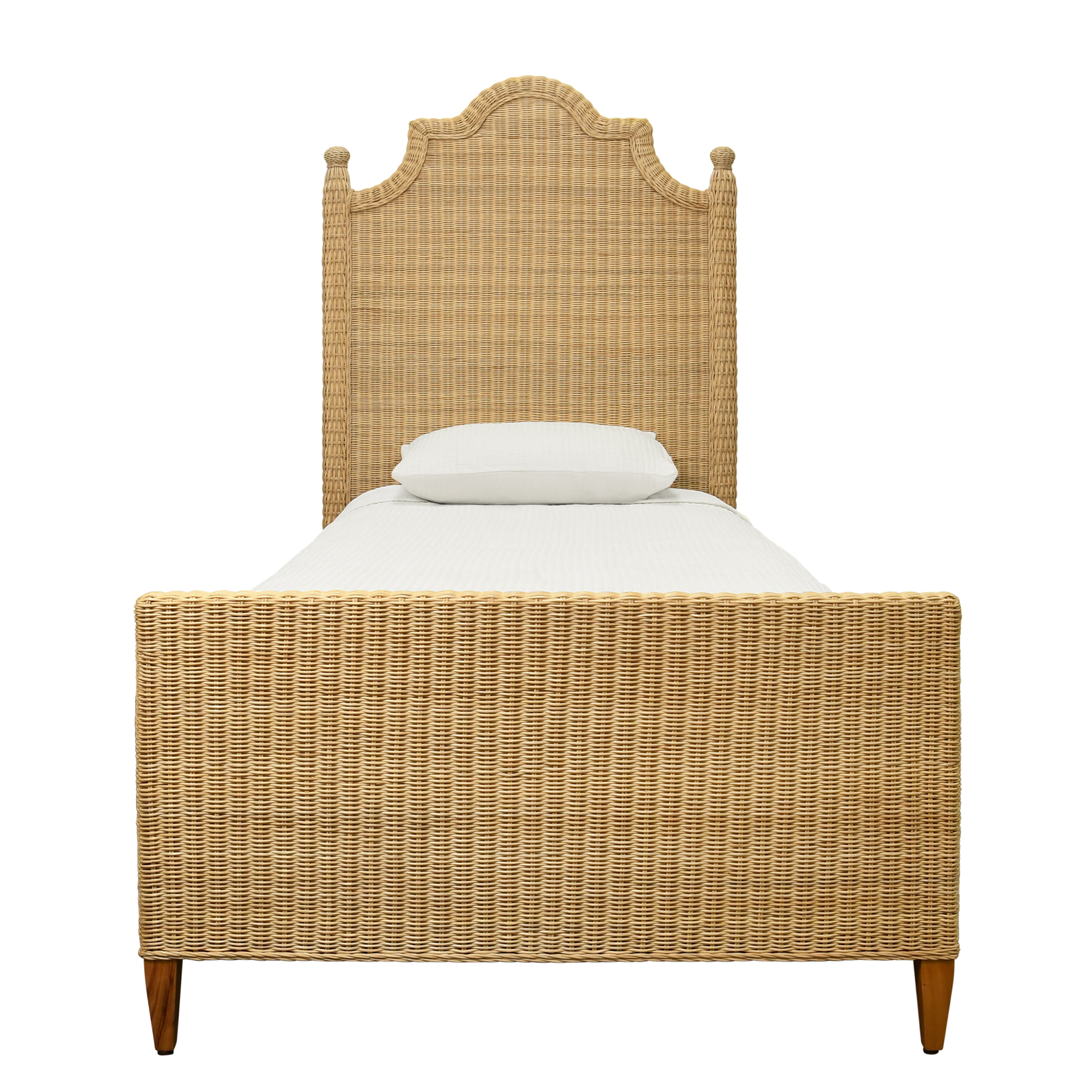 Chamberlain Queen King Full Size Bed Frame with Arched Headboard, Side Rails & Footboard - Sturdy Wooden Bed for Master Bedroom, Guest Room & Modern Home Decor