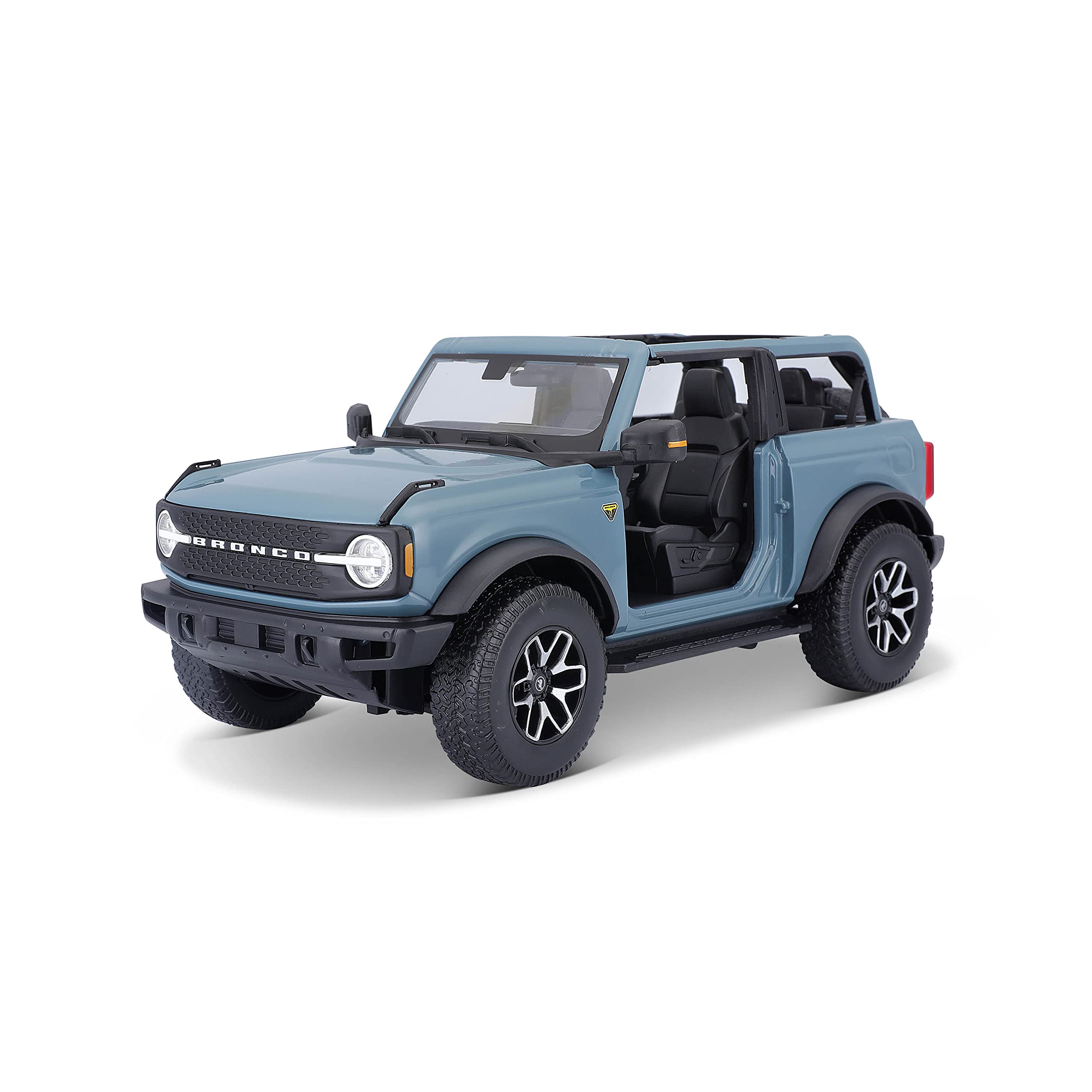 Bburago 1/18 Scale Ford Bronco Truck Model Car - Blue Special Edition with Opening Doors & Hood | Diecast Collectible for Display, Gift, or Car Enthusiasts | Perfect for Home Office Decoration & Model Car Collections
