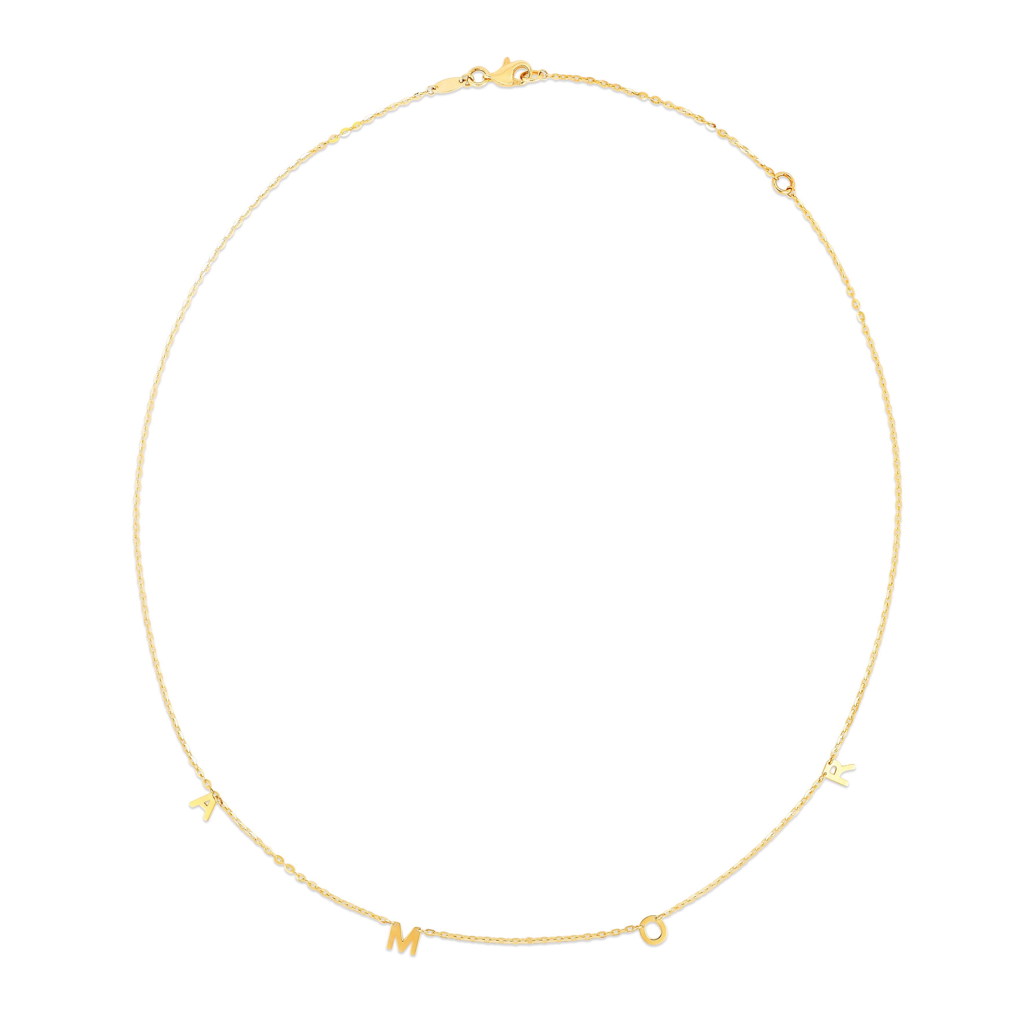 14K Gold AMOR Necklace for Women - Elegant Love Pendant Jewelry Gift for Valentine's Day, Anniversary & Special Occasions
