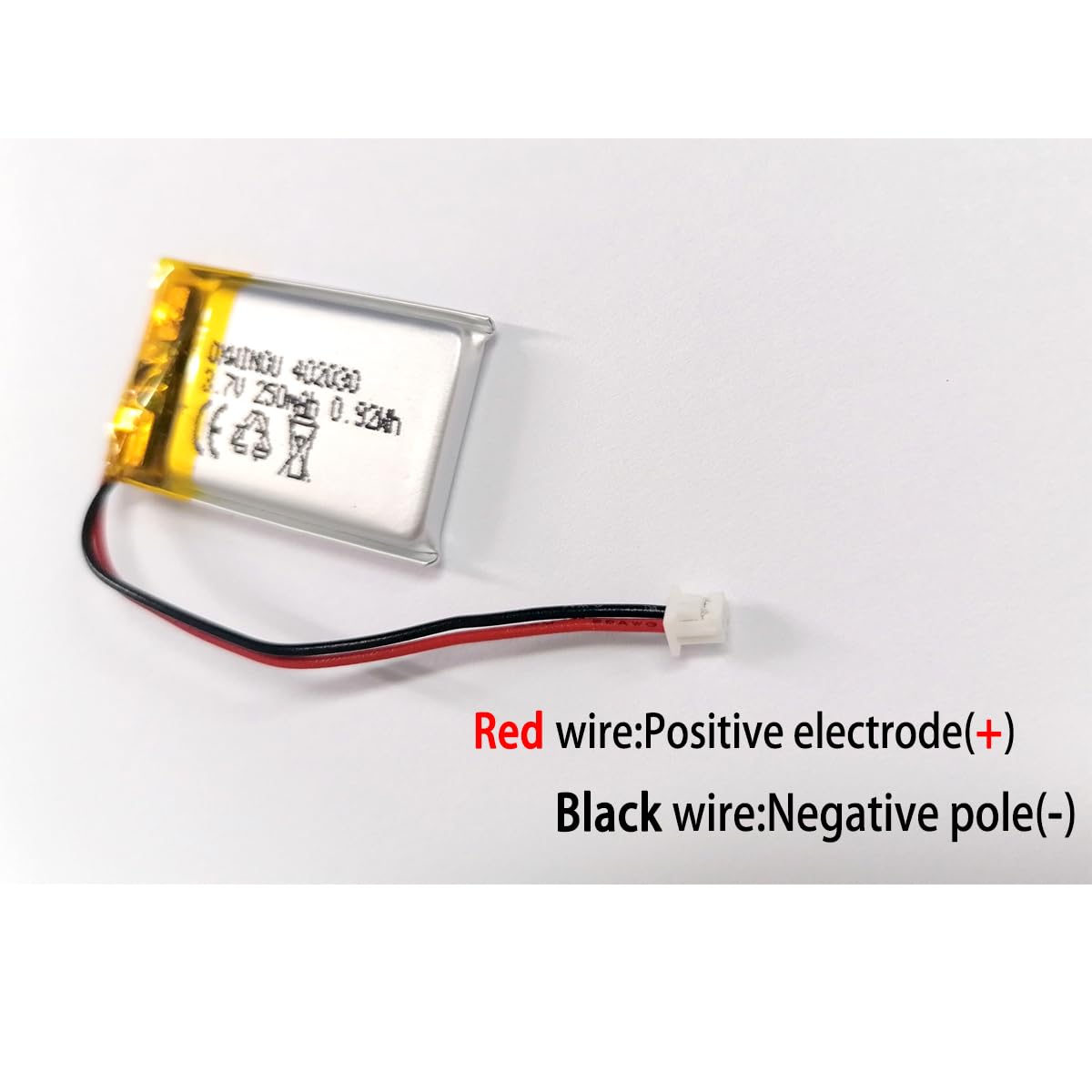 3.7V 250mAh 402030 Rechargeable LiPo Battery 2-Pack - Replacement Power for DIY Electronics, Bluetooth Headsets, Smart Watches | Long-Lasting & Compact Lithium Polymer Battery for Portable Devices, Wearables, and Small Gadgets