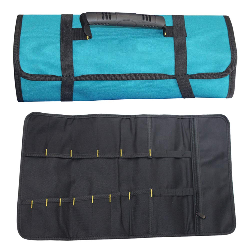 Walbest Heavy-Duty Tool Roll Pouch Bag - Large Tote Carrier & Organizer for Electricians, Carpenters, Handymen - Portable Tool Storage with Easy Access - Perfect for Workshops, Job Sites & DIY Projects