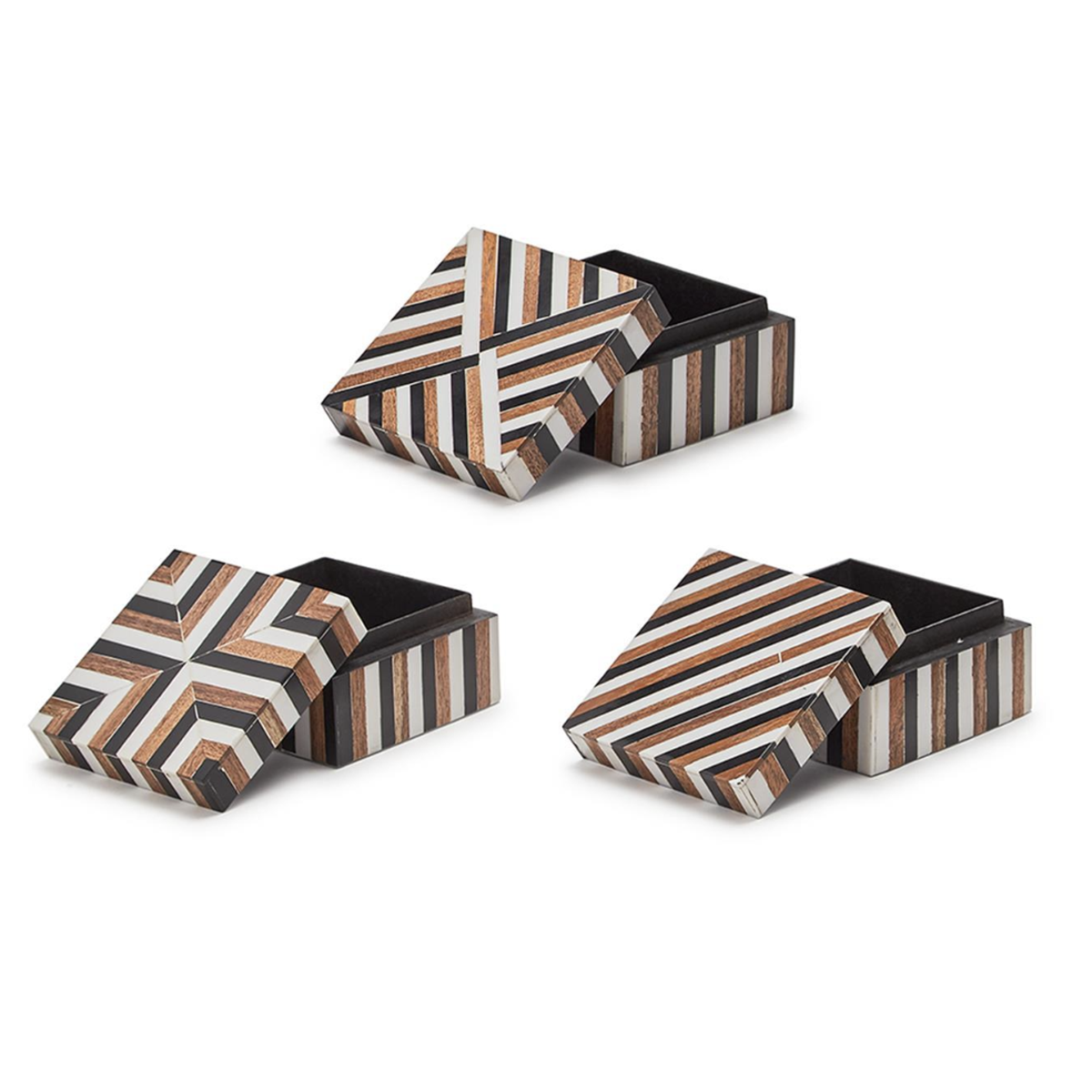 Handcrafted Mosaic Wood and Resin Jewelry Box - Unique Decorative Storage for Rings, Necklaces & Keepsakes | Perfect Gift for Women, Home Decor & Wedding Accessories
