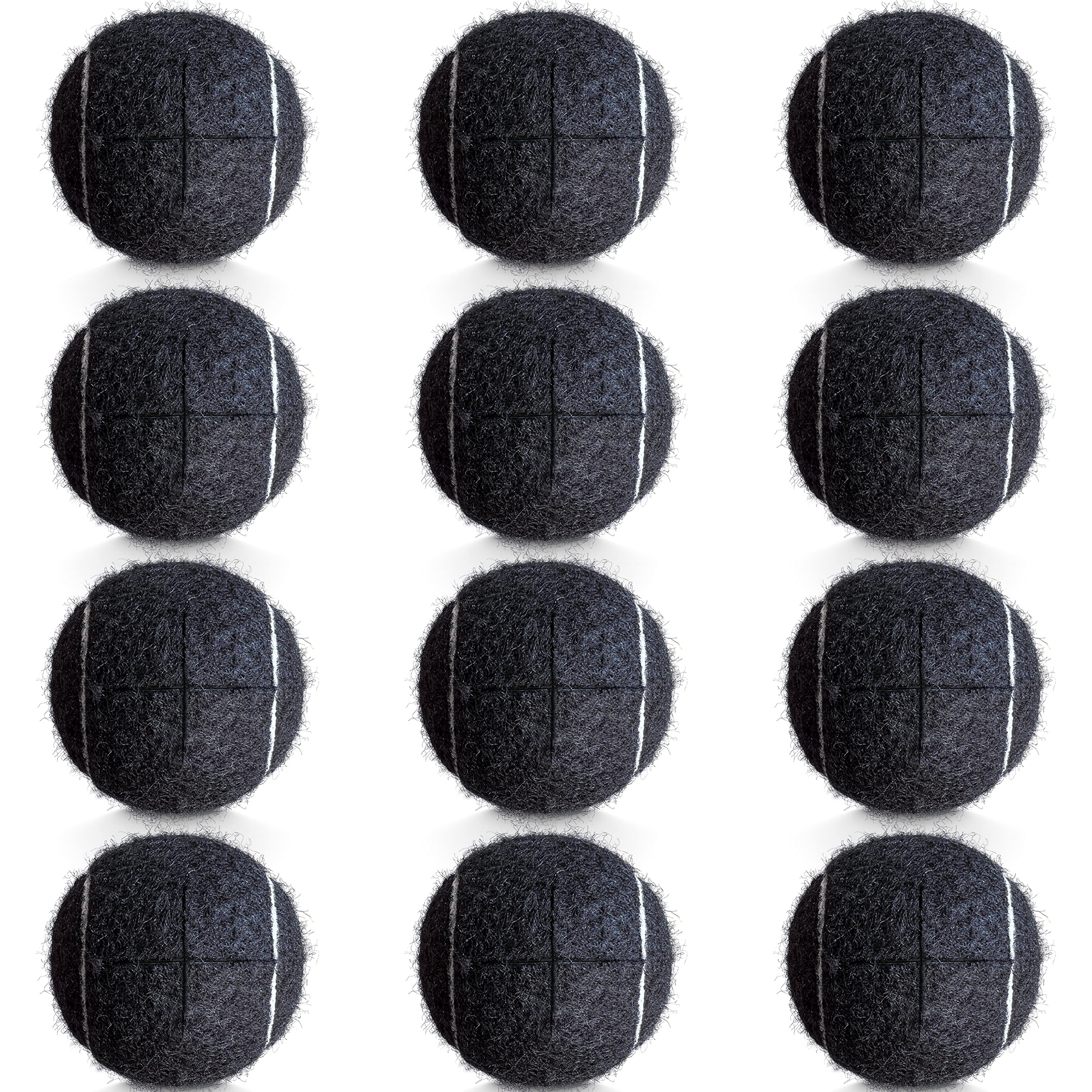 12PCS Precut Tennis Balls - Heavy Duty Felt Pads for Furniture Legs, Walker Glide Balls - Non-Slip Floor Protectors for Hardwood & Tile - Perfect for Chairs, Tables & Mobility Walkers