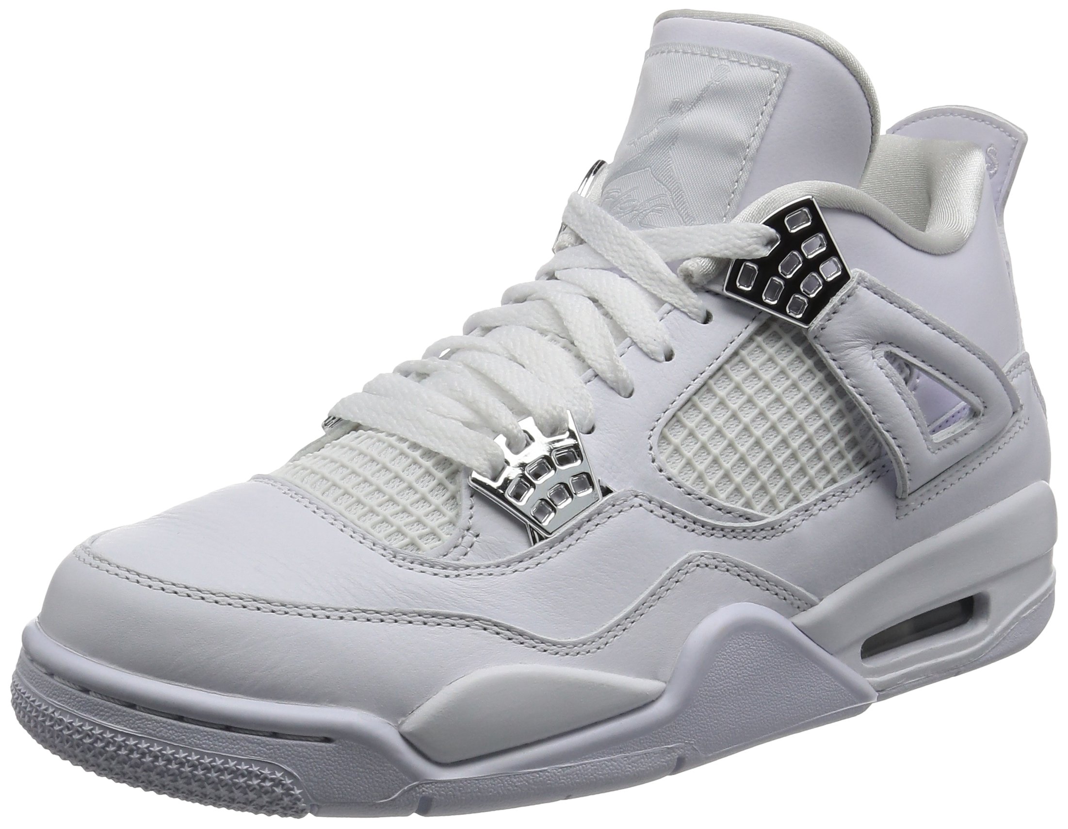 Air Jordan 4 Retro Pure Money White Men's Basketball Shoes - Stylish Sneakers for Casual Wear, Sports & Street Fashion
