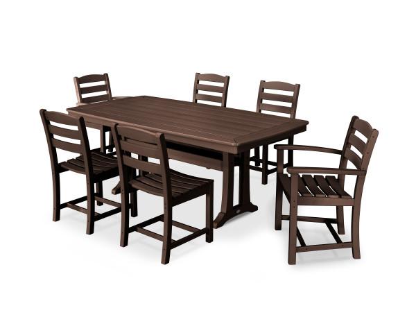 Polywood 7-Piece La Casa Outdoor Dining Set - Durable & Weather-Resistant Patio Furniture for Backyard, Garden, Poolside or Deck Dining