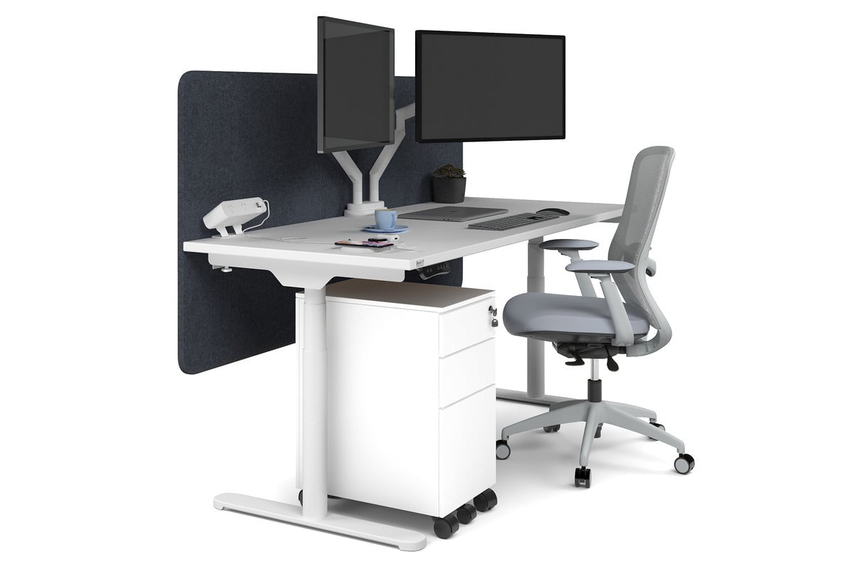 Flexi Premium Height Adjustable Single Workstation [1800L x 700W] - Ergonomic Standing Desk for Home Office, Gaming & Study - Electric Sit Stand Desk with Memory Function
