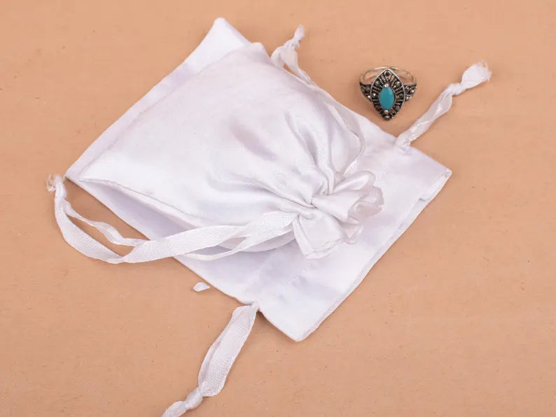 100 Premium White Satin Gift Pouches - Luminous & Elegant for Jewelry, Wedding Favors, Party Gifts & Special Occasions