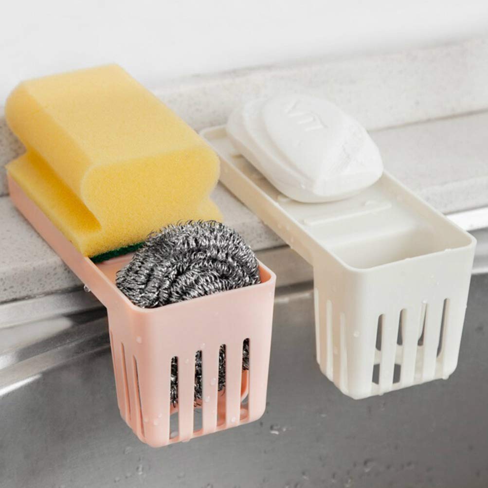 Cabilock 3-Piece Kitchen Sink Organizer Set - Corner Storage Shelves, Sponge Holder, Suction Cup Dish Drainer & Cloth Hanger - Space-Saving Sink Basket Rack for Dishes, Sponges & Utensils - Perfect for Small Kitchens, Apartments & RVs