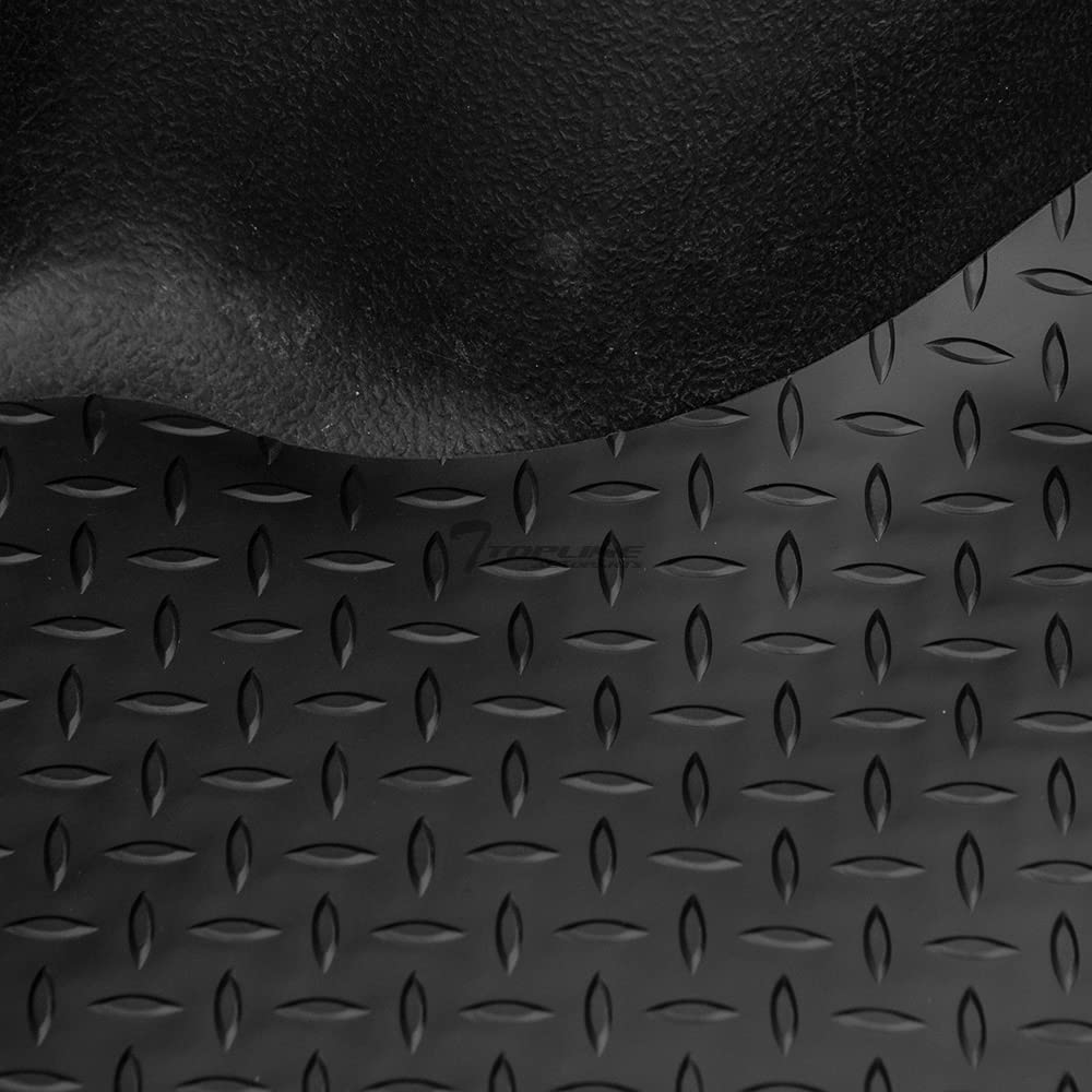Black Rubber Diamond Plate Truck Bed Mat Compatible with 2019-2021 Chevy Silverado & GMC Sierra 1500/2022 LTD Limited (6.5 Feet/78
