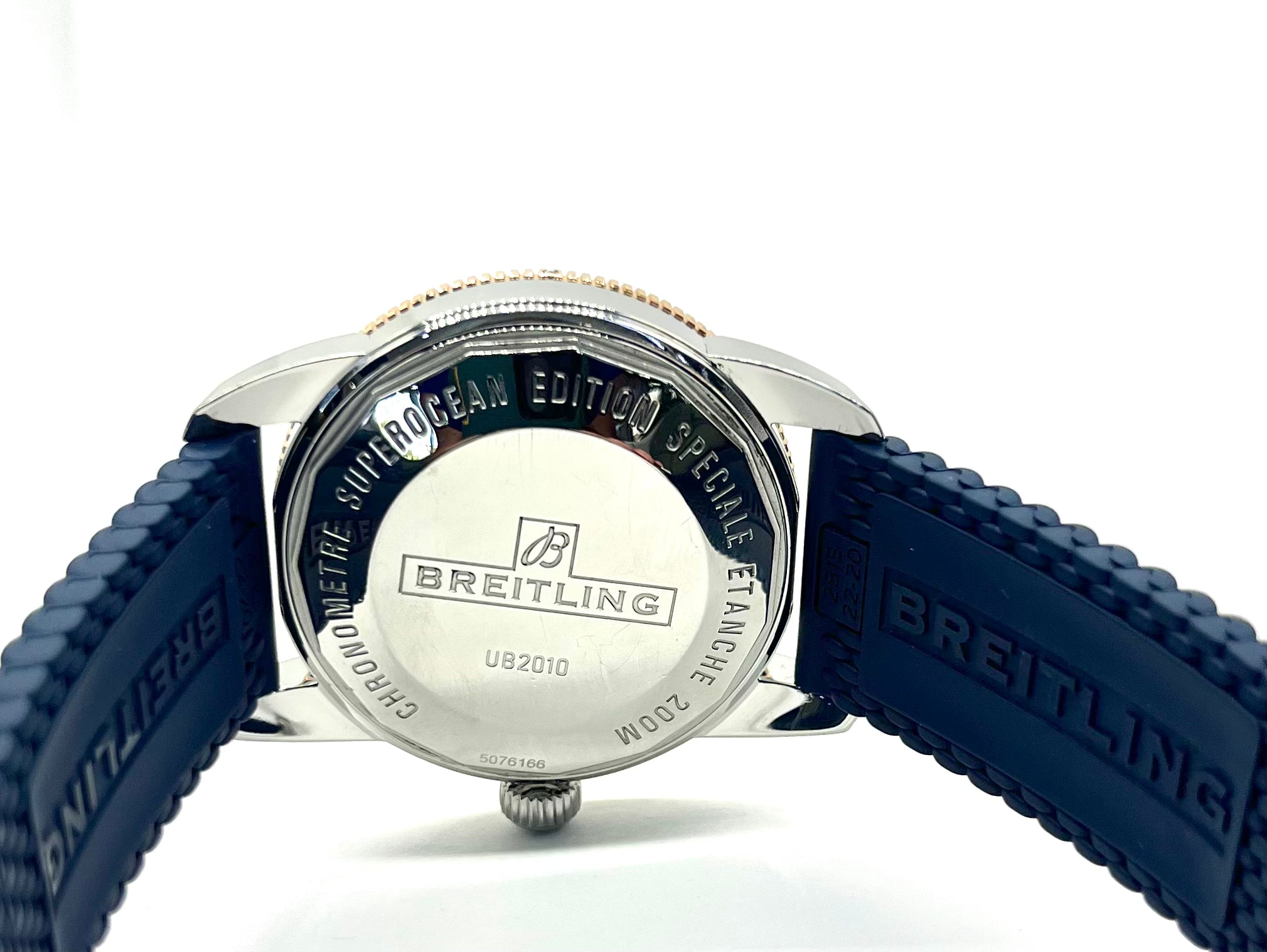 Breitling SuperOcean Automatic Dive Watch with Blue Rubber Strap - Luxury Waterproof Wristwatch for Men, Perfect for Scuba Diving, Swimming & Everyday Wear