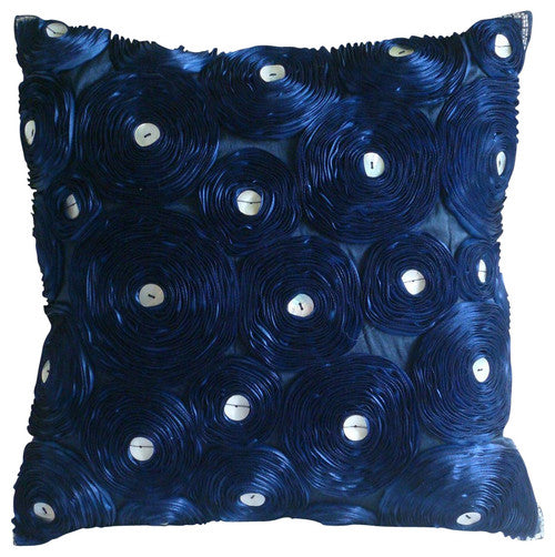 Red Art Silk Throw Pillow Cover - Elegant Bed of Roses Design for Sofa, Couch & Home Decor | Perfect for Living Room, Bedroom & Wedding Decorations