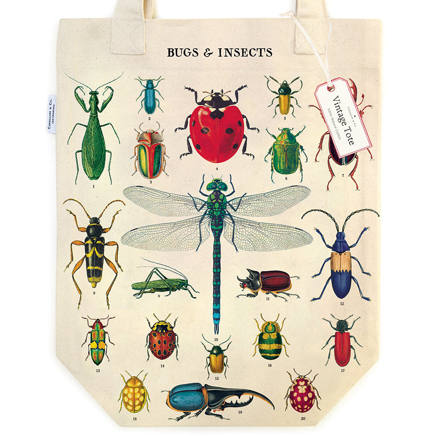 Stylish Bugs & Insects Tote Bag - Eco-Friendly Cotton Canvas Shopping Bag for Women & Men - Perfect for Grocery, Beach, Picnic & Daily Use
