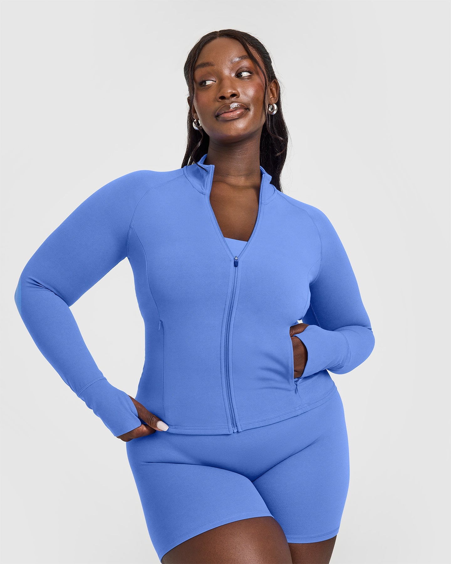 SoftMotion™ Lightweight Water-Resistant Jacket for Men & Women - Glaucous Blue | Outdoor Hiking, Travel & Everyday Wear