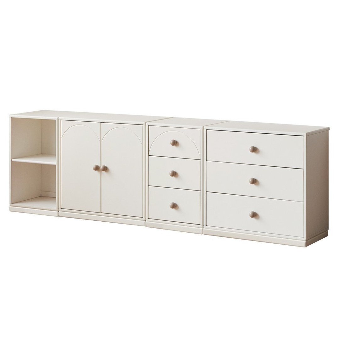 Pine Solid Wood Cream Kids Dresser with 5 Drawers - Nursery Storage Cabinet for Baby Clothes & Toys - Perfect for Bedroom, Playroom & Daycare Organization