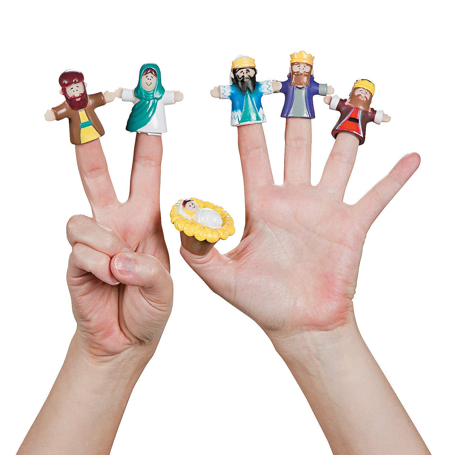 Nativity Finger Puppets Set - 24 Piece Christmas Character Toys for Kids - Fun Holiday Storytelling & Nativity Scene Play