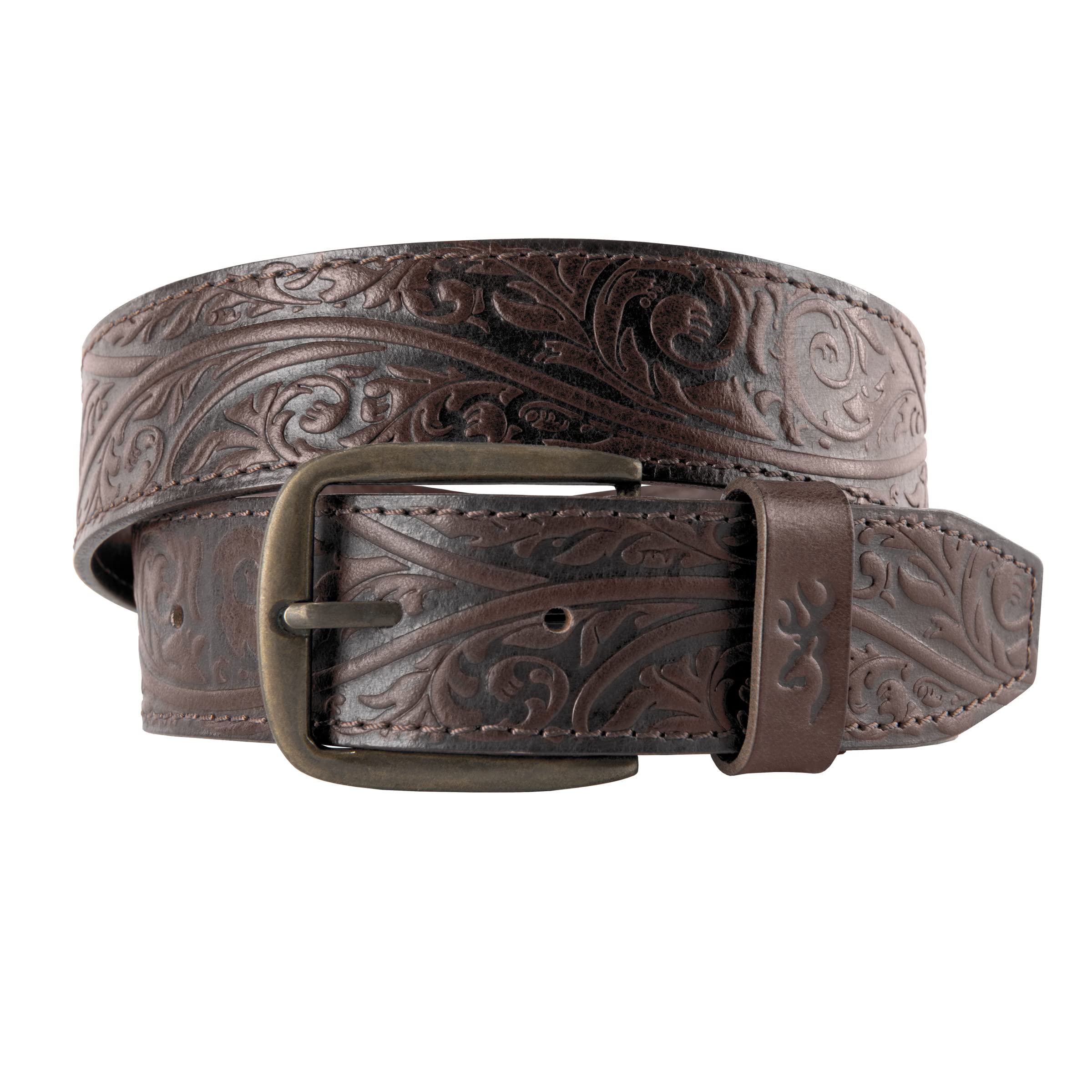 Browning Men's Genuine Leather Belt - Adjustable Black & Brown Dress & Casual Belts for Jeans & Pants | Perfect for Office, Wedding & Everyday Wear