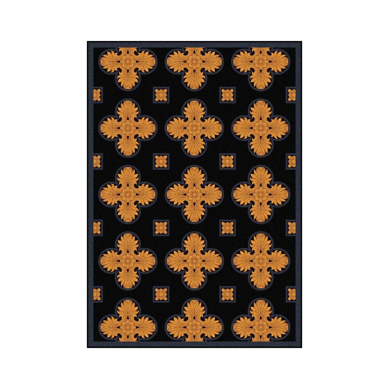 Joy Carpets Any Day Matinee Tivoli Theater Black Area Rug - Premium Home Decor for Living Room, Bedroom & Theater Room