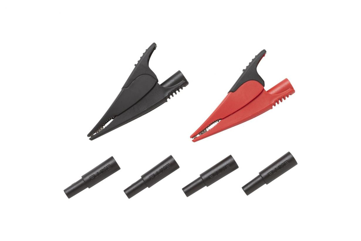 Fluke AC285 Alligator Clips and Adaptors Set - Heavy Duty Electrical Test Leads with Insulated Probes (Item No. 1610159) - Perfect for Electricians, DIY Repairs, and Automotive Testing