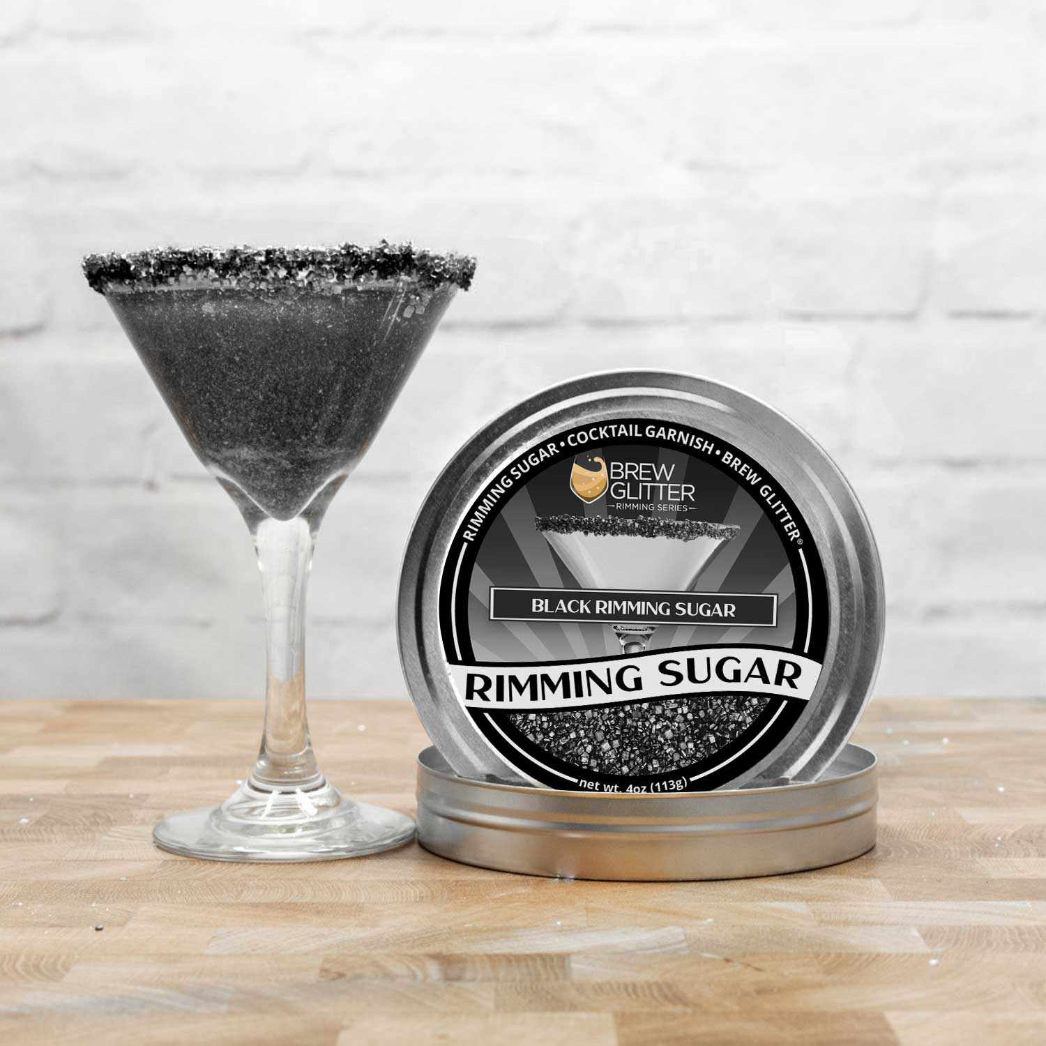 Organic Black Rimming Sugar - Premium Natural Sweetener for Baking, Coffee & Cocktails | Perfect for Desserts, Drinks & DIY Beauty Recipes