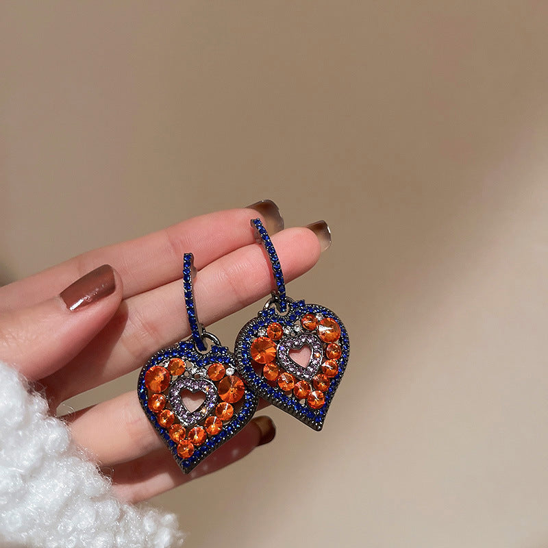 Bohemian Heart Beaded Drop Earrings for Women | Colorful Handmade Dangle Earrings | HE7561 | Perfect for Festivals, Weddings & Boho Fashion Accessories
